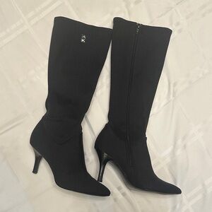 Anne Klein Black Knee Boots Black and Grey 7.5